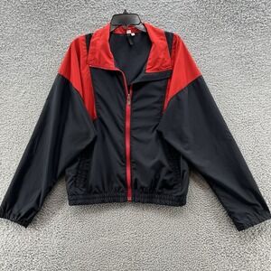 VTG The North Face Jacket Mens Large Black Red Versa Tech Lightweight USA